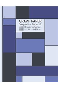 Graph Paper Composition Notebook: Grid Paper Notebook, Quad Ruled 4x4 (4 squares per inch) - 120 numbered pages in large size 8.5x11"