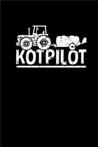 Kotpilot: Notizbuch a5 kariert - Gülle Traktor Anhänger Wortspiel Witz Spaßgeschenk Landwirte Bauern Trecker Fahrer