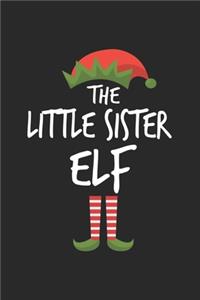 Funny Little Sister Elf Christmas Notebook Gift