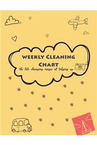 Weekly Cleaning Chart: The Life Changing Magic of Tidying Up. Household Planner, Daily Routine Planner, Cleaning and Organizing Your House Large Size 8.5 X 11