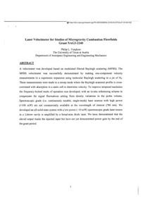 Laser Velocimeter for Studies of Microgravity Combustion Flowfields