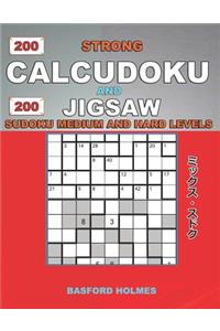 200 Strong Calcudoku and 200 Jigsaw Sudoku. Medium and hard levels.: 9x9 Calcudoku complicated version amateur - professional levels + 9x9 Jigsaw Even - Odd puzzles X diagonal sudoku middle - difficult levels. (plus 5