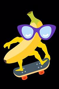Skateboarding Banana Man Notebook Journal 120 College Ruled Pages 6 X 9