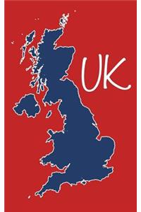 UK - National Colors 101 - Lined Notebook with Margins - 5X8