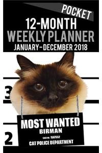 2018 Pocket Weekly Planner - Most Wanted Birman