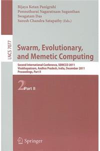 Swarm, Evolutionary, and Memetic Computing