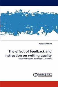 effect of feedback and instruction on writing quality
