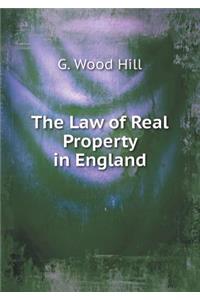 The Law of Real Property in England