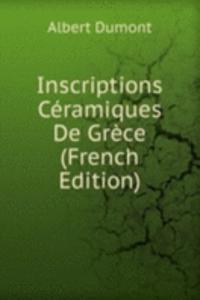 Inscriptions Ceramiques De Grece (French Edition)