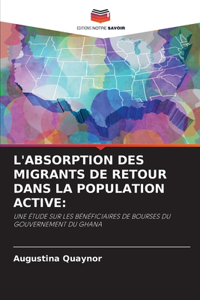 L'Absorption Des Migrants de Retour Dans La Population Active