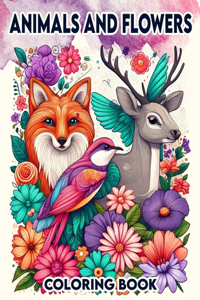 Animals and Flowers Coloring book