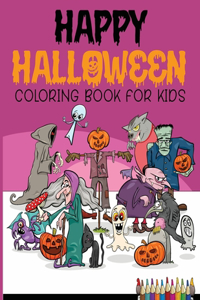Happy Halloween Coloring Book For Kids