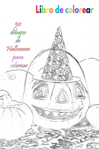 Libro de colorear 50 dibujos de Halloween para colorear