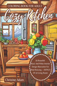 Cozy Kitchen Coloring Book for Adult