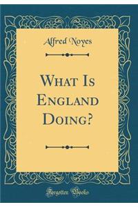 What Is England Doing? (Classic Reprint)