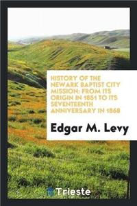 History of the Newark Baptist City Mission