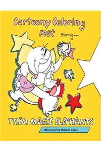 Cartoony Coloring Fest Starring Them Magic Elephants