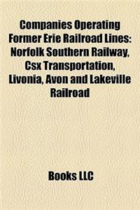 Companies Operating Former Erie Railroad Lines