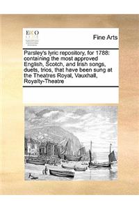 Parsley's lyric repository, for 1788