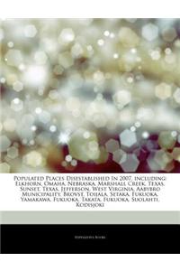 Articles on Populated Places Disestablished in 2007, Including