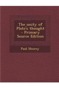 The Unity of Plato's Thought