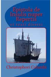 Epistola de Insulis nuper Repertis