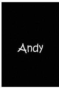 Andy - Black Personalized Notebook / Extended Lined Pages / Soft Matte