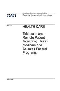 Health care, telehealth remote patient monitoring use in Medicare and selected federal programs