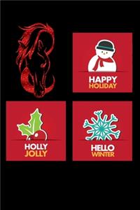 Happy holiday holly jolly hello winter