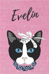 Personalisiertes Notizbuch - Katze Evelin