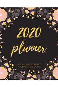 2020 Planner Weekly and Monthly Calendar and Goals