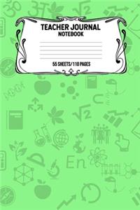 Teacher Journal Notebook 55 Sheets/110 Pages