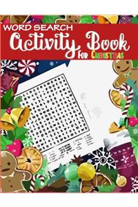 Word Search Activity Book For Christmas