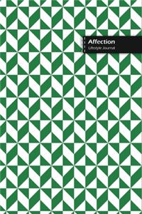 Affection Lifestyle Journal, Blank Write-in Notebook, Dotted Lines, Wide Ruled, Size (A5) 6 x 9 In (Green)