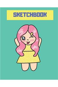 Sketchbook: Sketchbook for Kids, Ava's Style, 8 X 10, 100pages