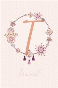 Beautiful Bohemian Style Journal with Initial