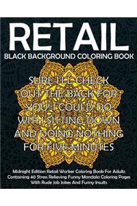 Retail Black Background Coloring Book
