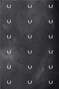 Monogram U Pattern 2019 Weekly Planner Monogram U Chalkboard 134 Pages