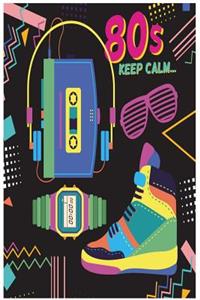 80's Keep Calm: Pocket Planner 2019 Daily Weekly Monthly Calendar Organizer