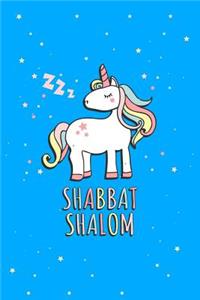 Shabbat Shalom Unicorn Journal Notebook: Blank Lined Ruled for Writing 6x9 110 Pages