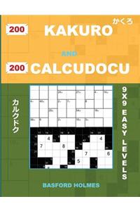 200 Kakuro and 200 Calcudocu 9x9 Easy Levels.