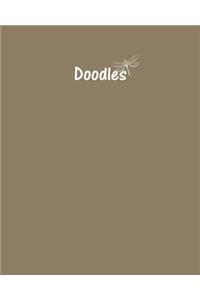Doodles Journal - Great for Sketching, Doodling or Planning with Khaki Cover