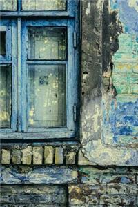 Old Worn Window - Lined Notebook with Margins