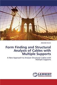 Form Finding and Structural Analysis of Cables with Multiple Supports