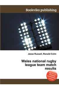 Wales National Rugby League Team Match Results