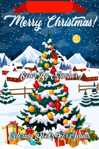 Merry Christmas Color By Number Coloring Books For Adults