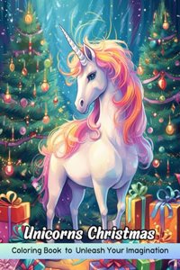 Unicorns Christmas Coloring Book
