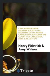 Lancashire Parish Register Society: [publications]