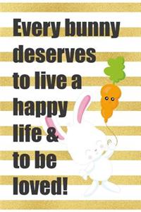 Every Bunny Deserves To Live A Happy Life & To Be Loved!