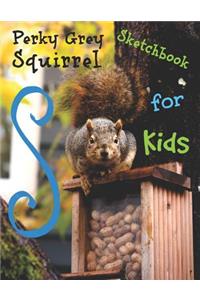 Perky Grey Squirrel Sketchbook for Kids